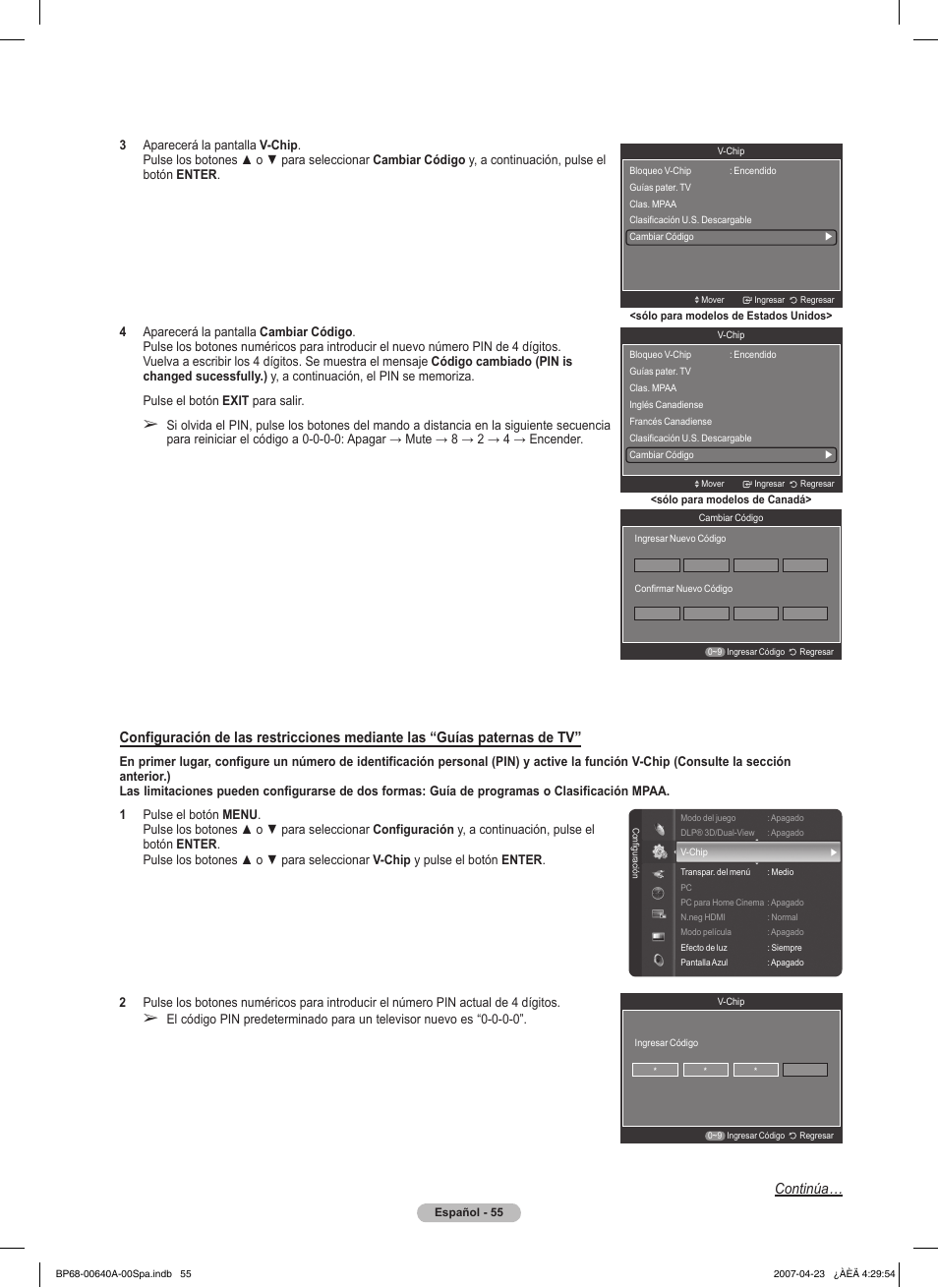 Continúa | Samsung HLT7288WX-XAA User Manual | Page 240 / 276