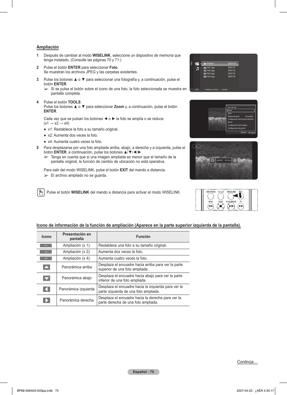 Continúa… ampliación | Samsung HLT7288WX-XAA User Manual | Page 260 / 276