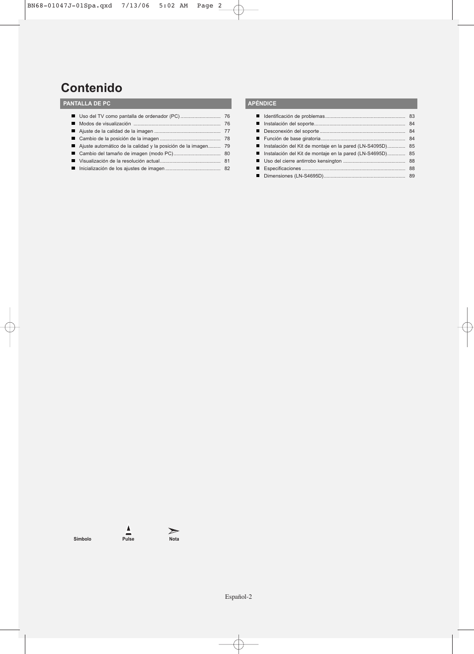 Samsung LNS4695DX-XAA User Manual | Page 186 / 275