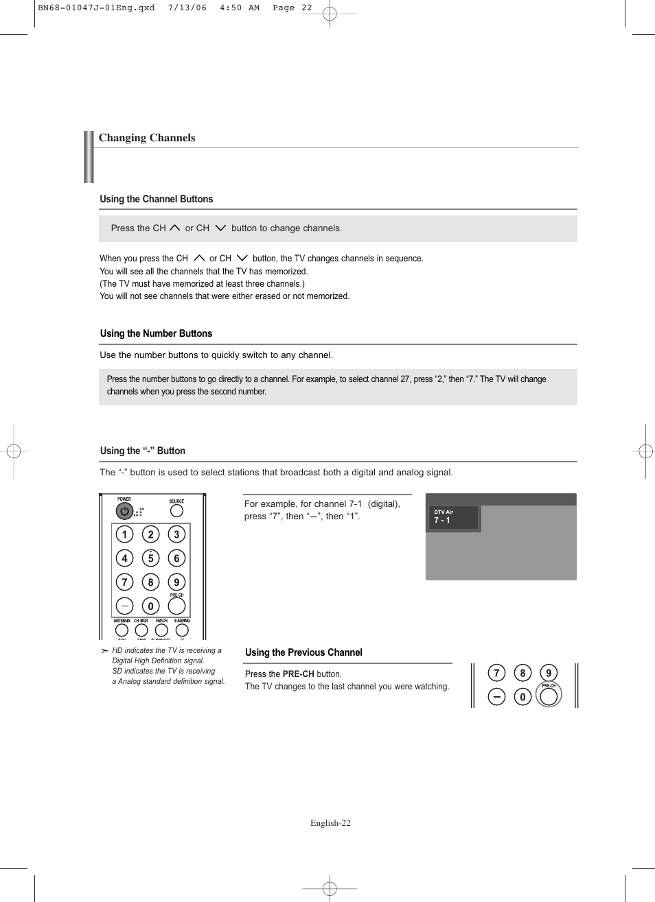 Changing channels | Samsung LNS4695DX-XAA User Manual | Page 24 / 275