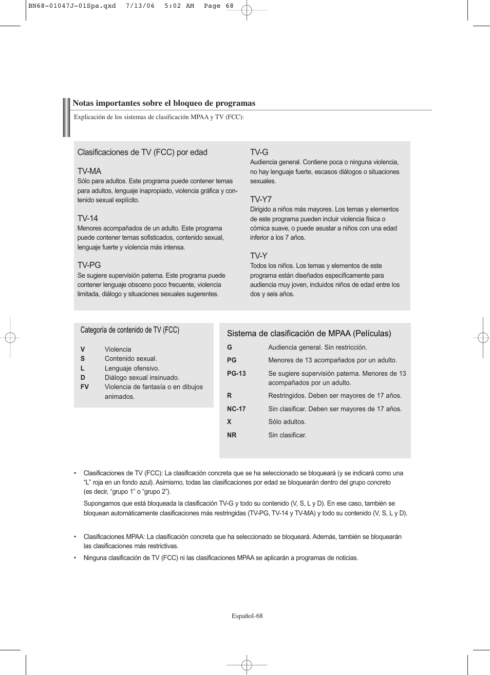 Samsung LNS4695DX-XAA User Manual | Page 252 / 275