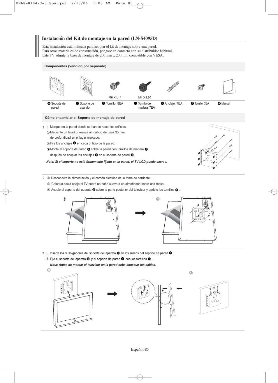 Samsung LNS4695DX-XAA User Manual | Page 269 / 275