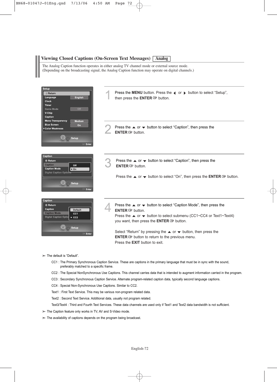 Samsung LNS4695DX-XAA User Manual | Page 74 / 275