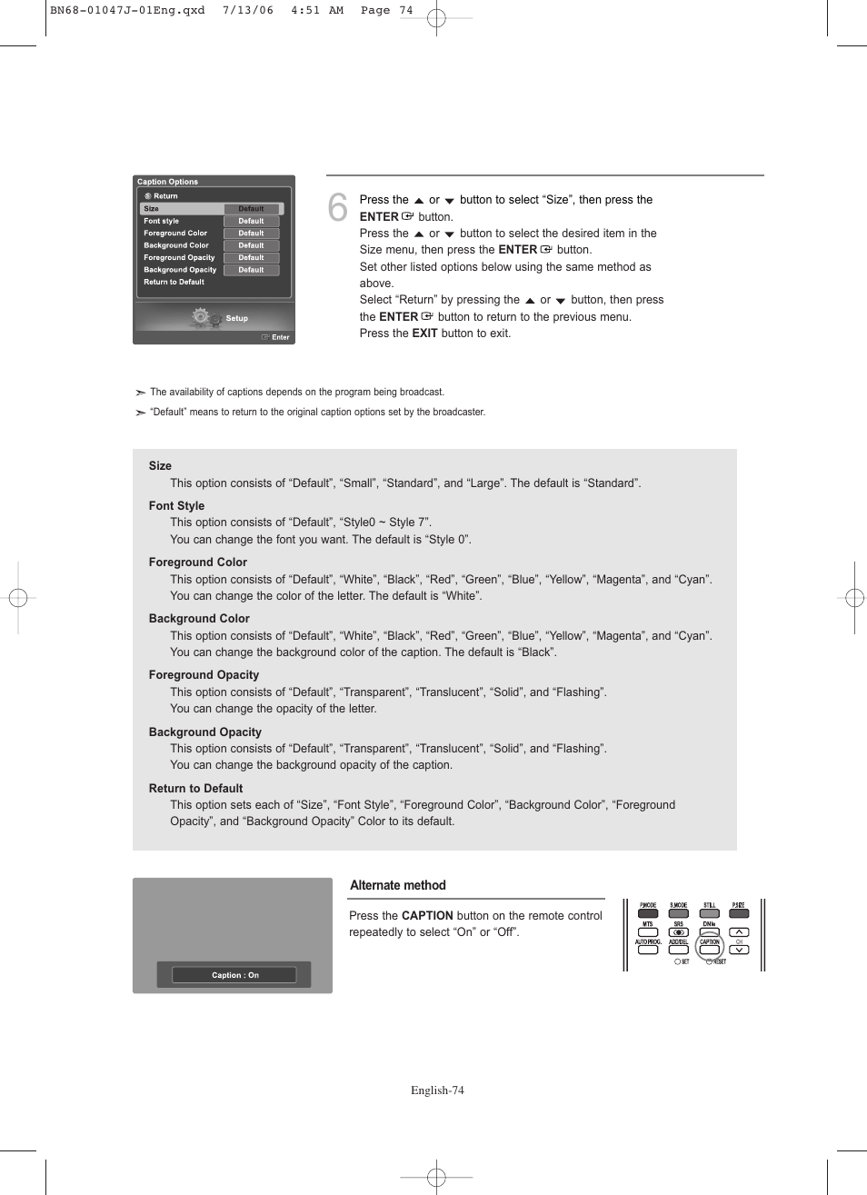 Samsung LNS4695DX-XAA User Manual | Page 76 / 275