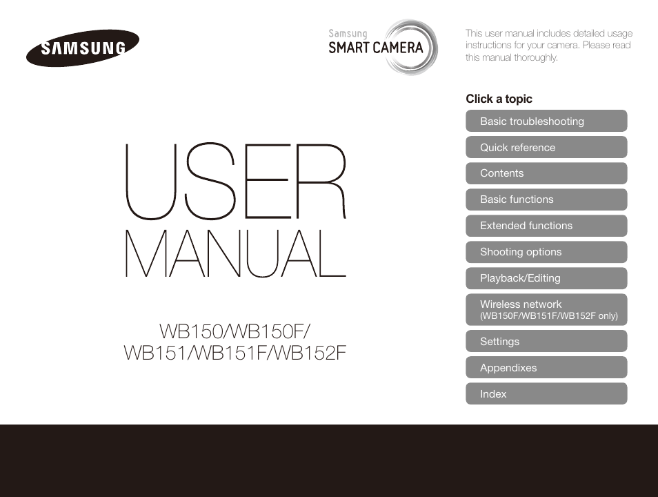 Samsung EC-WB150FBPBUS User Manual | 160 pages