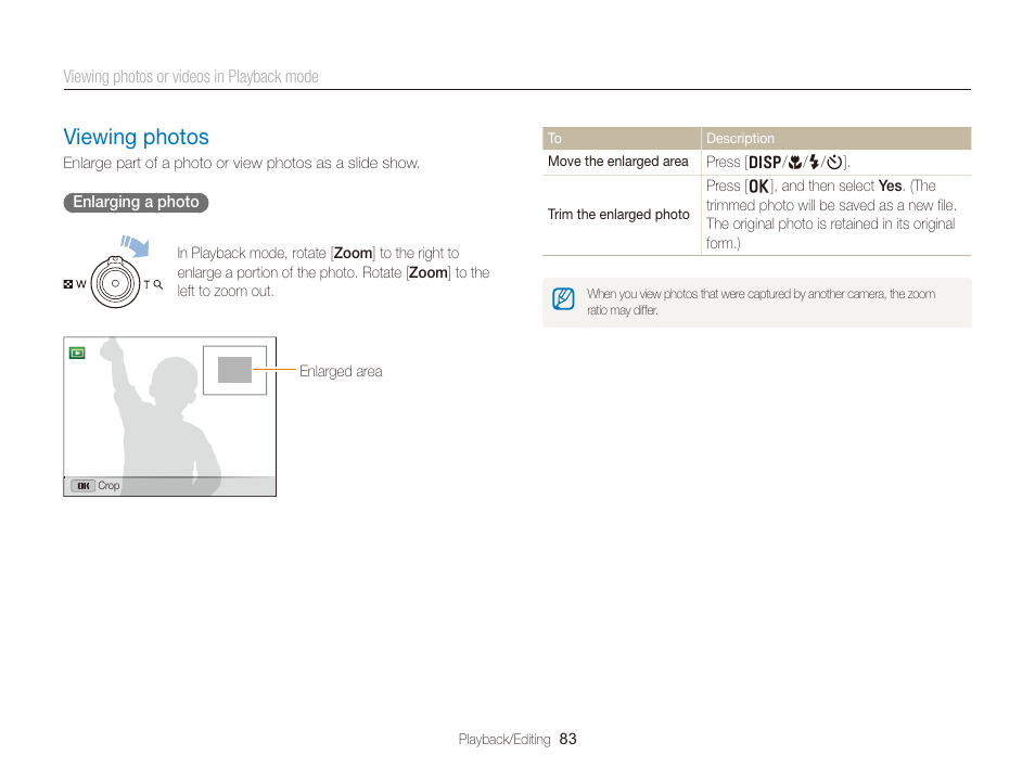 Viewing photos, Viewing photos …………………………… 83 | Samsung EC-WB150FBPBUS User Manual | Page 84 / 160