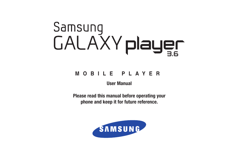 Samsung YP-GS1CB-XAA User Manual | 211 pages