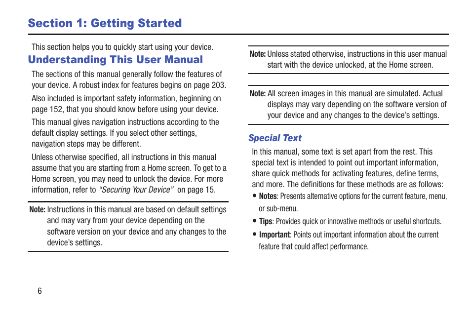 Section 1: getting started, Understanding this user manual | Samsung YP-GS1CB-XAA User Manual | Page 10 / 211