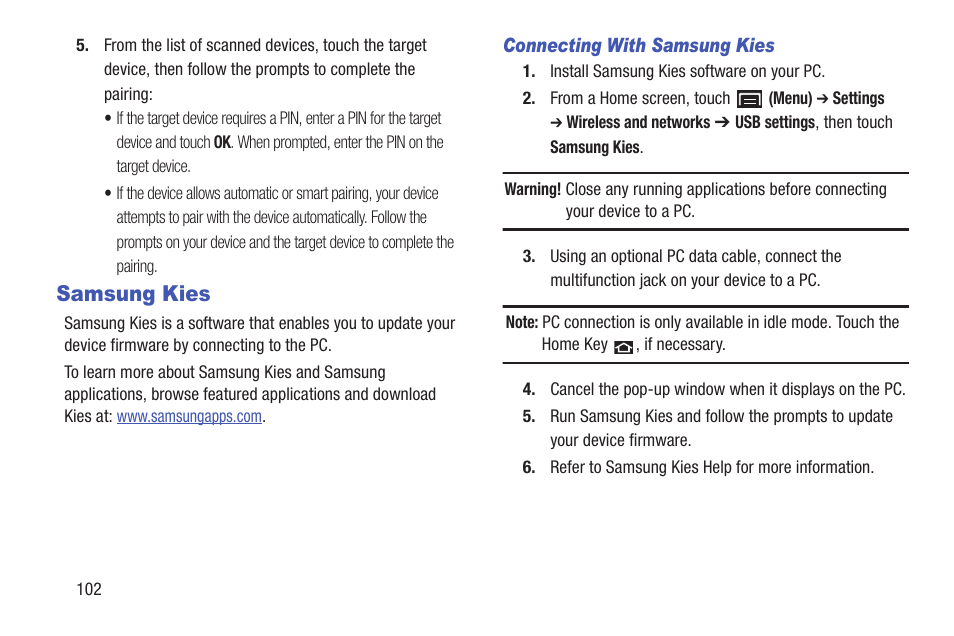 Samsung kies | Samsung YP-GS1CB-XAA User Manual | Page 106 / 211