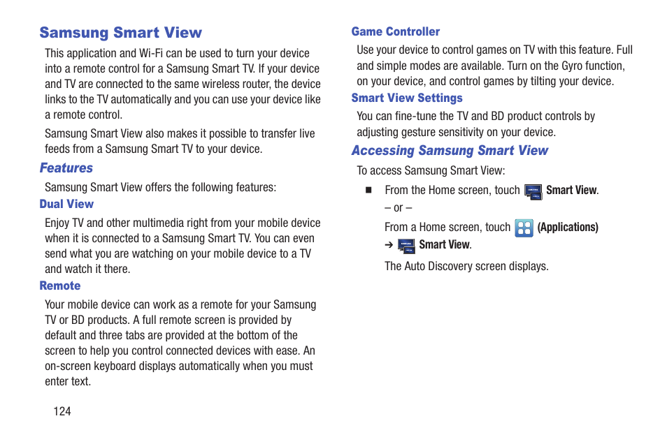 Samsung smart view | Samsung YP-GS1CB-XAA User Manual | Page 128 / 211
