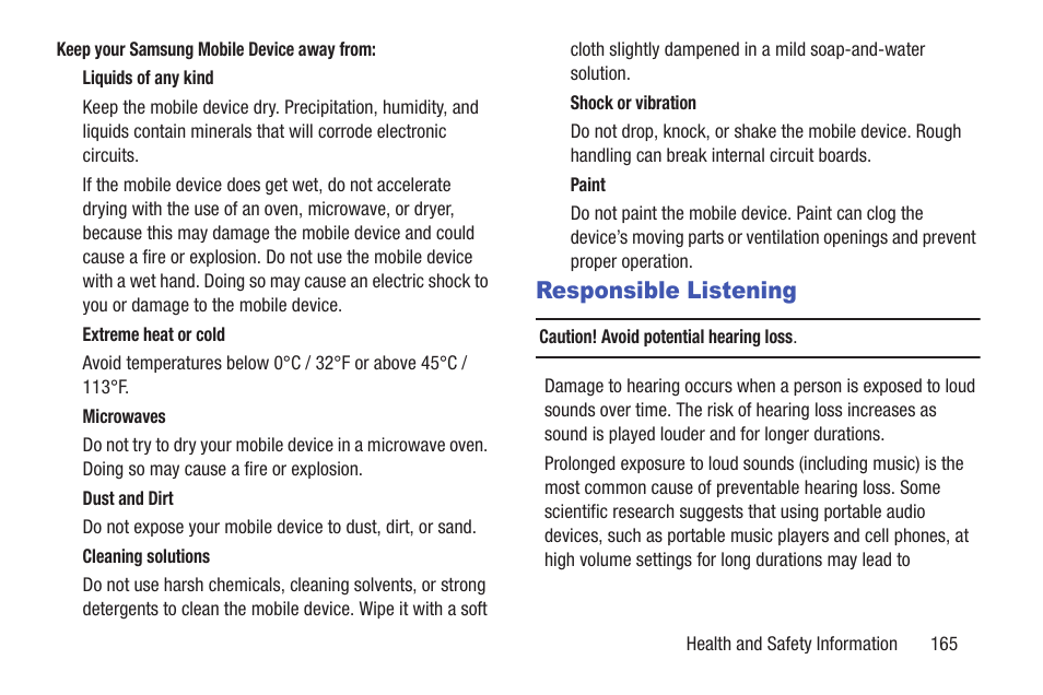 Responsible listening | Samsung YP-GS1CB-XAA User Manual | Page 169 / 211