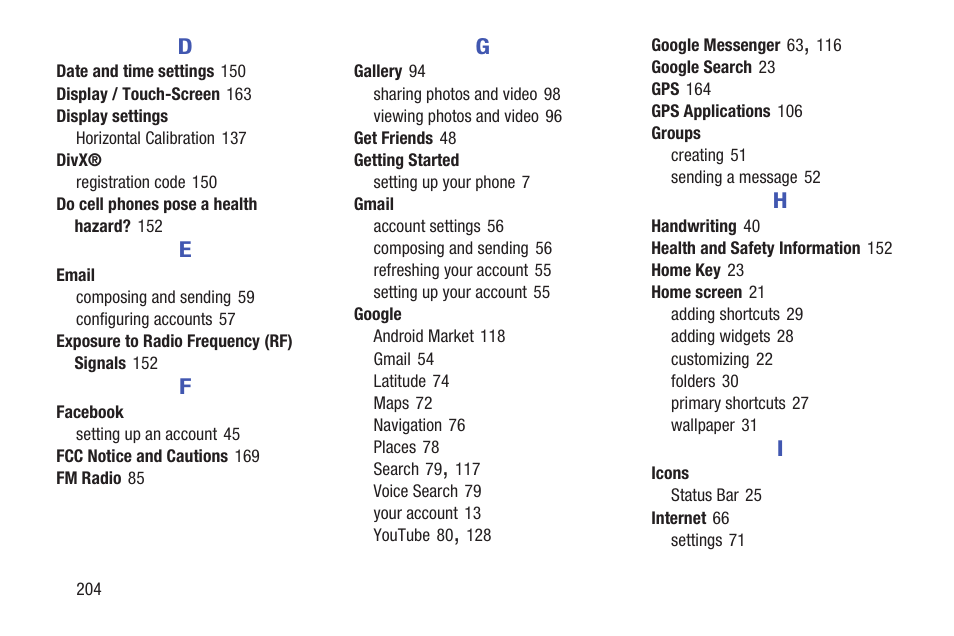 Samsung YP-GS1CB-XAA User Manual | Page 208 / 211