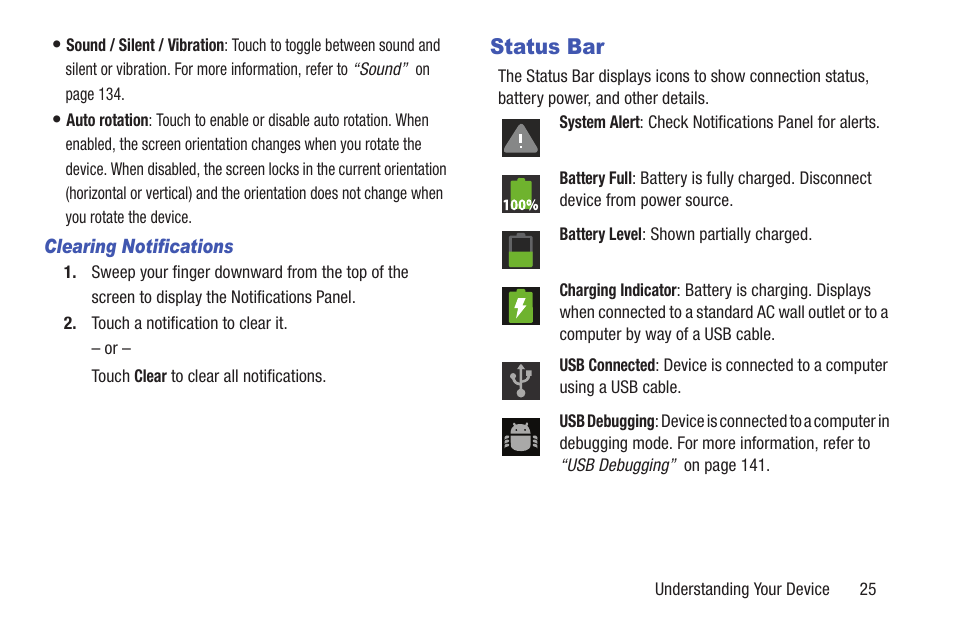 Status bar | Samsung YP-GS1CB-XAA User Manual | Page 29 / 211