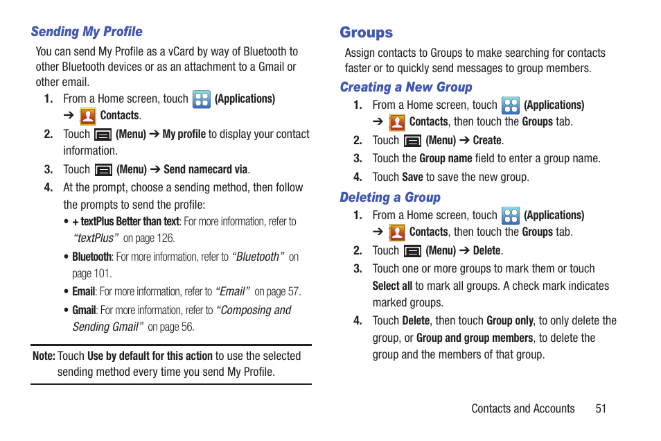 Groups | Samsung YP-GS1CB-XAA User Manual | Page 55 / 211