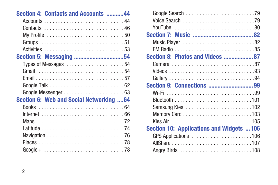 Samsung YP-GS1CB-XAA User Manual | Page 6 / 211