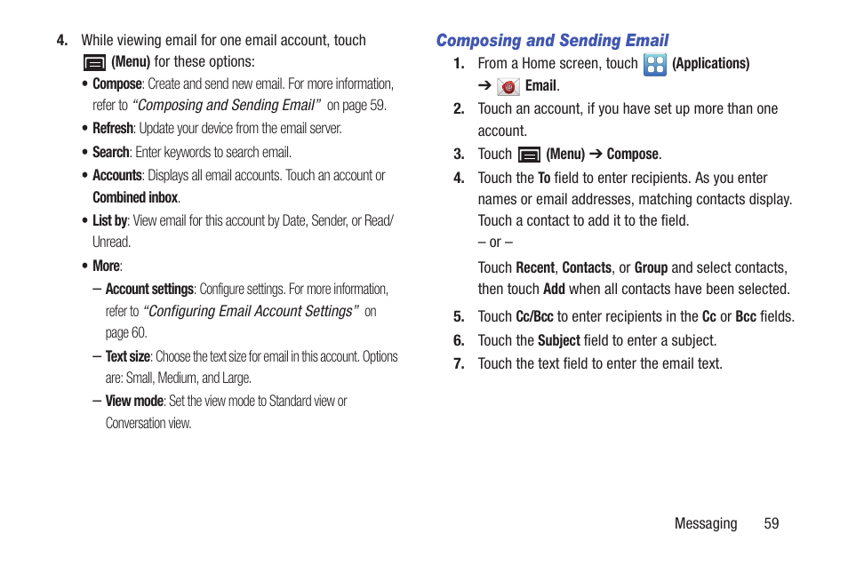 For more information, refer to “composing | Samsung YP-GS1CB-XAA User Manual | Page 63 / 211