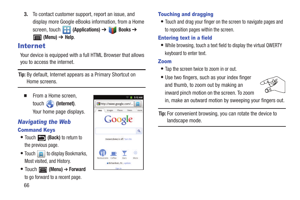 Internet | Samsung YP-GS1CB-XAA User Manual | Page 70 / 211