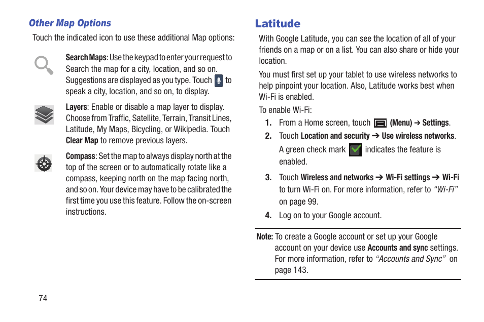 Latitude, For more | Samsung YP-GS1CB-XAA User Manual | Page 78 / 211