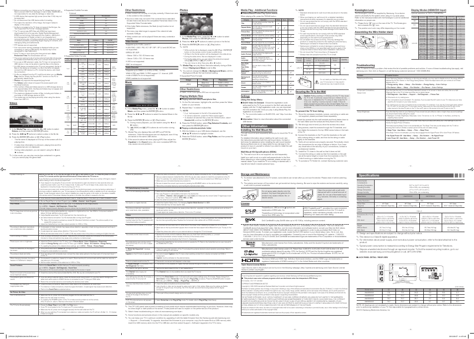 Playlist | Samsung UN60ES6003FXZA User Manual | Page 2 / 2