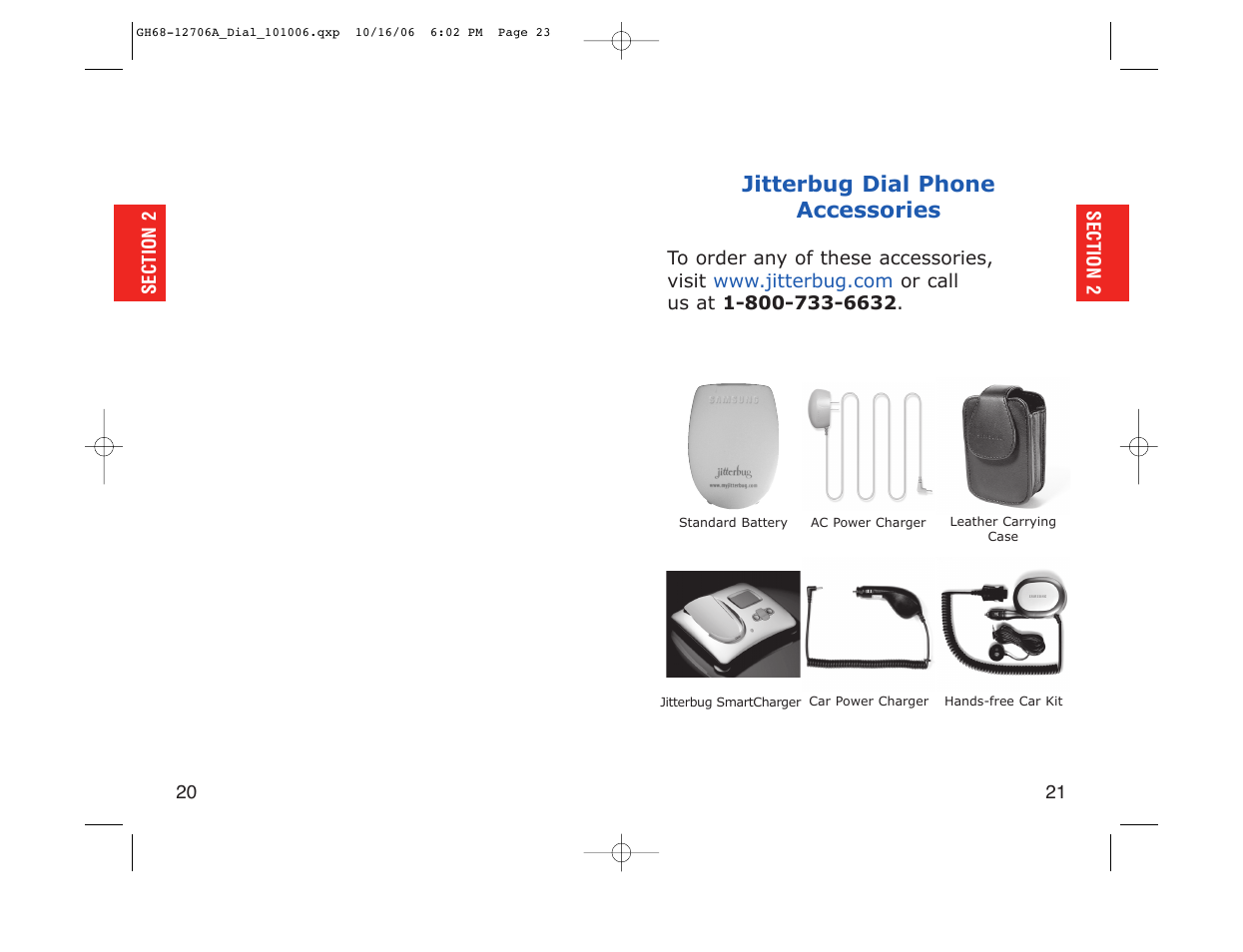 Jitterbug dial phone accessories | Samsung SPH-A120CABDYN User Manual | Page 12 / 69