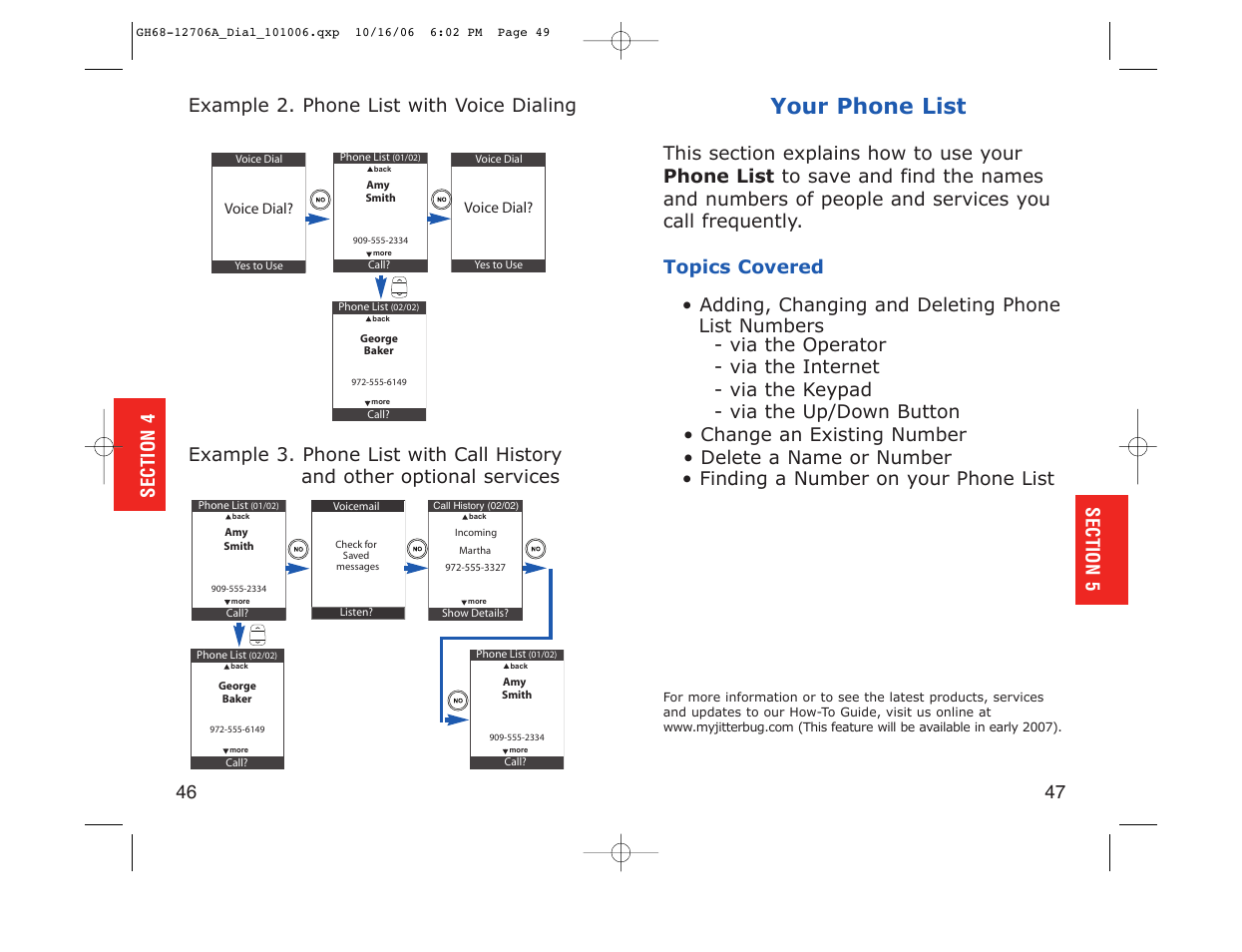 Your phone list | Samsung SPH-A120CABDYN User Manual | Page 25 / 69