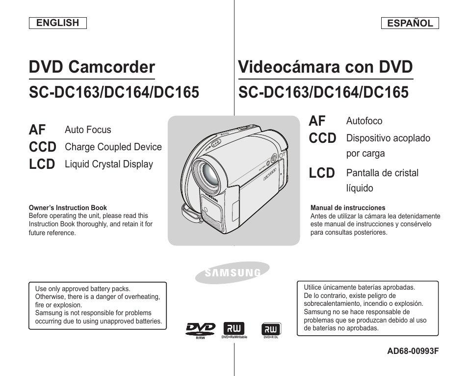 Samsung SC-DC164-XAA User Manual | 128 pages