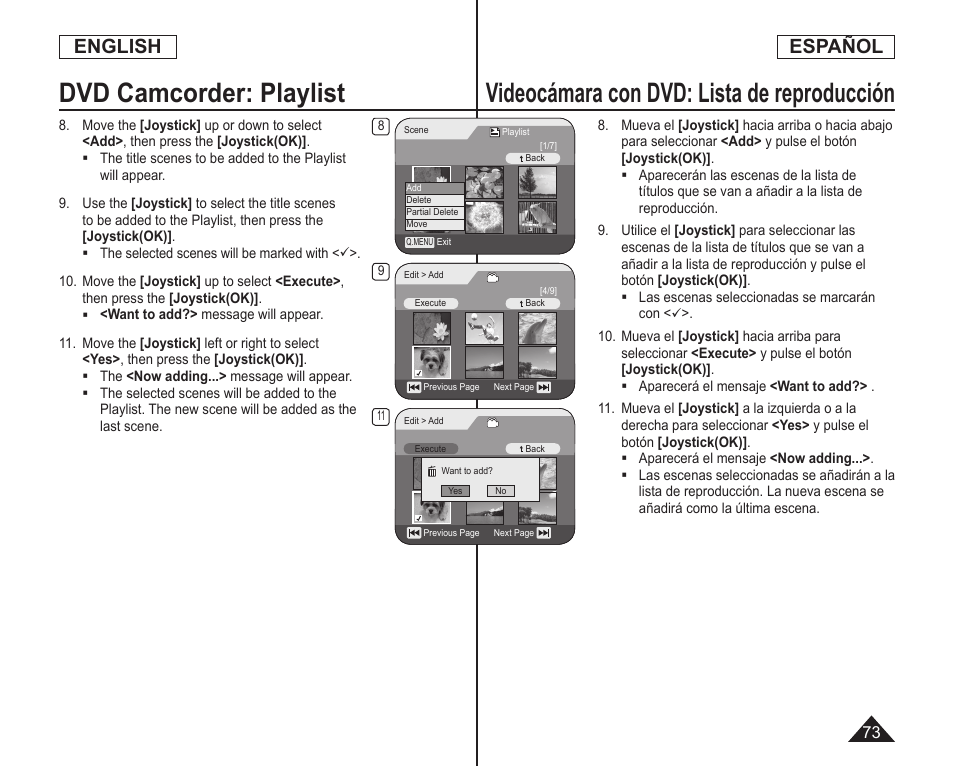 English, Español | Samsung SC-DC164-XAA User Manual | Page 73 / 128