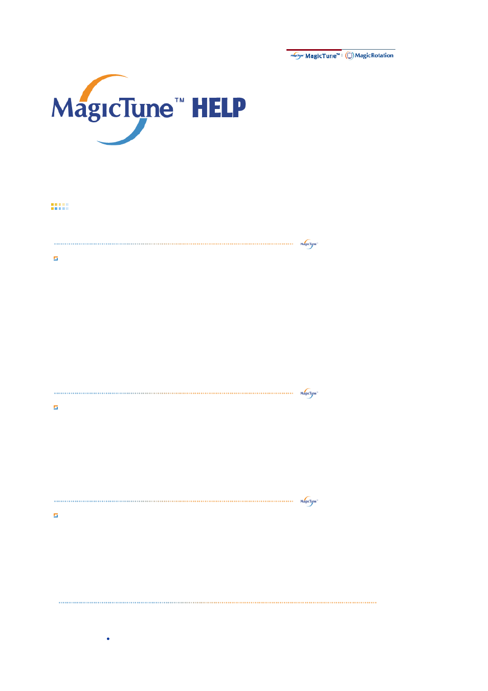 Magictune help, Overview | Samsung LS19VDPXHQ-XAA User Manual | Page 26 / 56