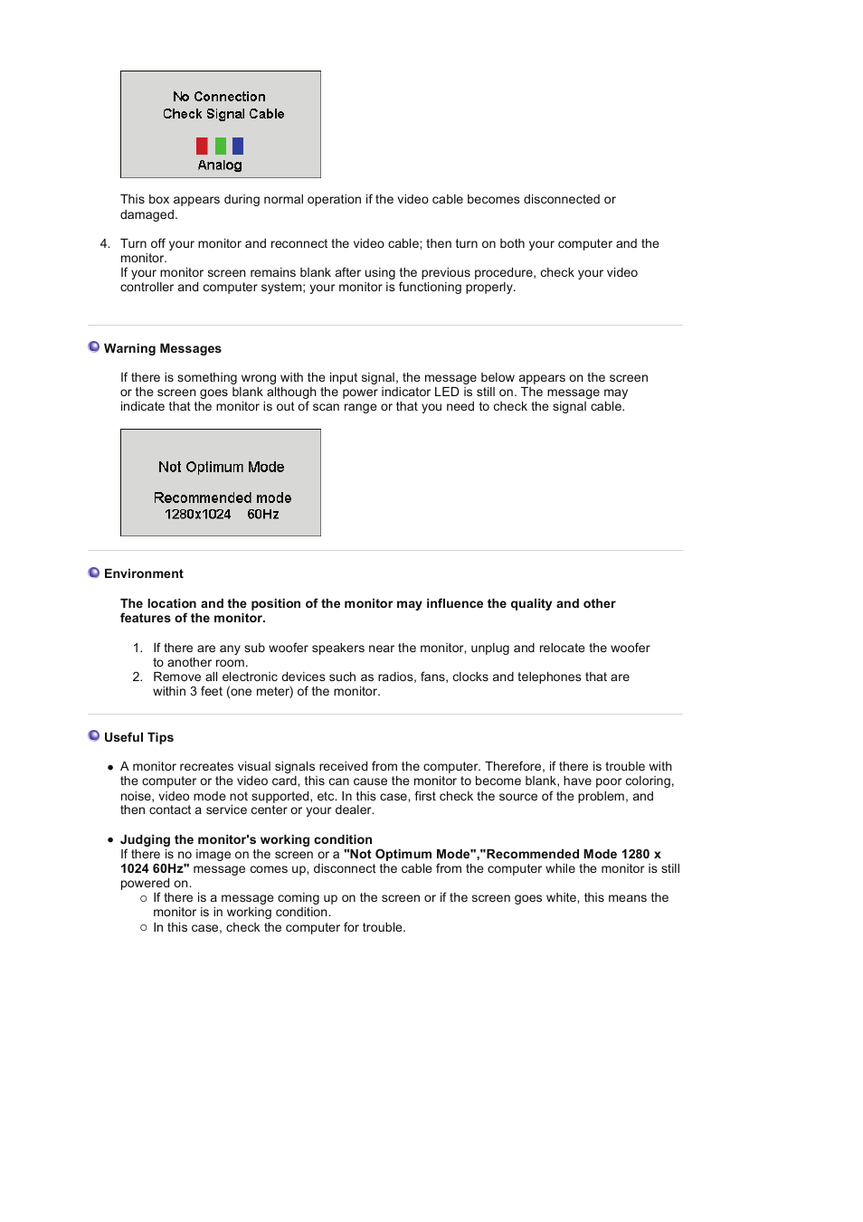 Self-test feature check | Samsung LS19VDPXHQ-XAA User Manual | Page 43 / 56