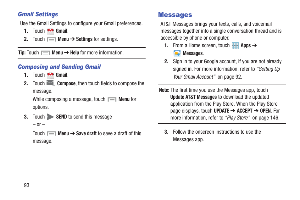 Messages | Samsung SGH-I527ZKBATT User Manual | Page 100 / 228