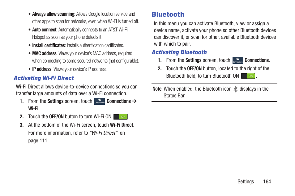 Bluetooth | Samsung SGH-I527ZKBATT User Manual | Page 171 / 228