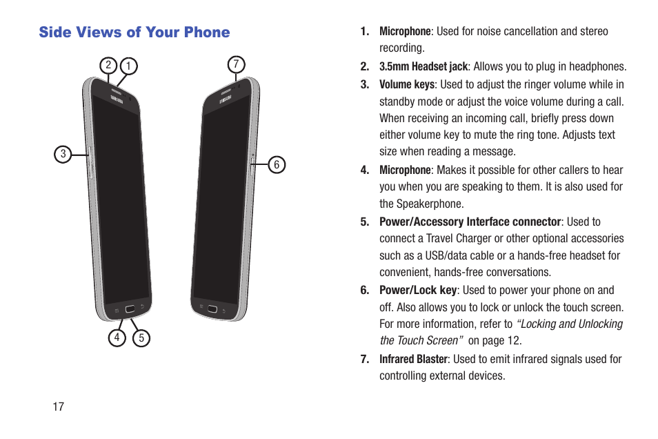 Side views of your phone | Samsung SGH-I527ZKBATT User Manual | Page 24 / 228