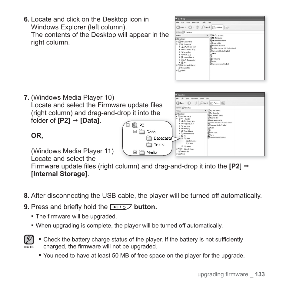 Samsung YP-P2JCB-XAA User Manual | Page 133 / 146