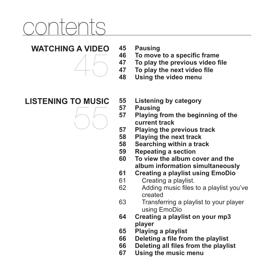 Samsung YP-P2JCB-XAA User Manual | Page 8 / 146