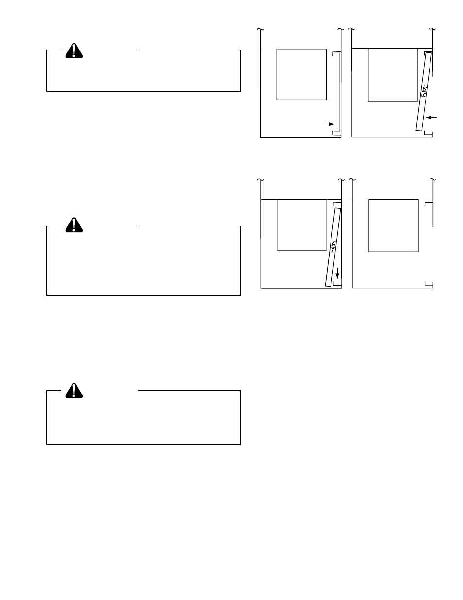 Xi. maintenance, Xi. maintenance warning, Warning | Amana VR8205 User Manual | Page 27 / 29