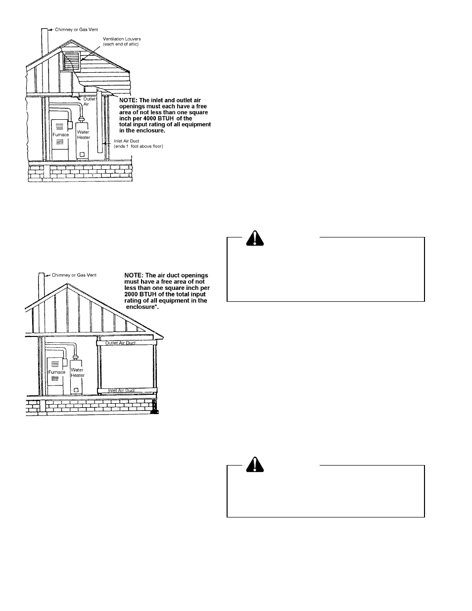 Iv. category i venting (vertical venting), Iv. category i venting (vertical venting) warning, Warning | Amana VR8205 User Manual | Page 6 / 29