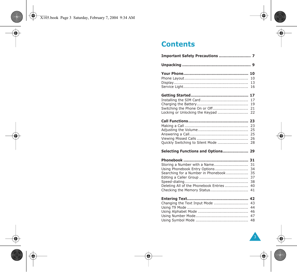 Samsung SGH-X105NBATMB User Manual | Page 2 / 82