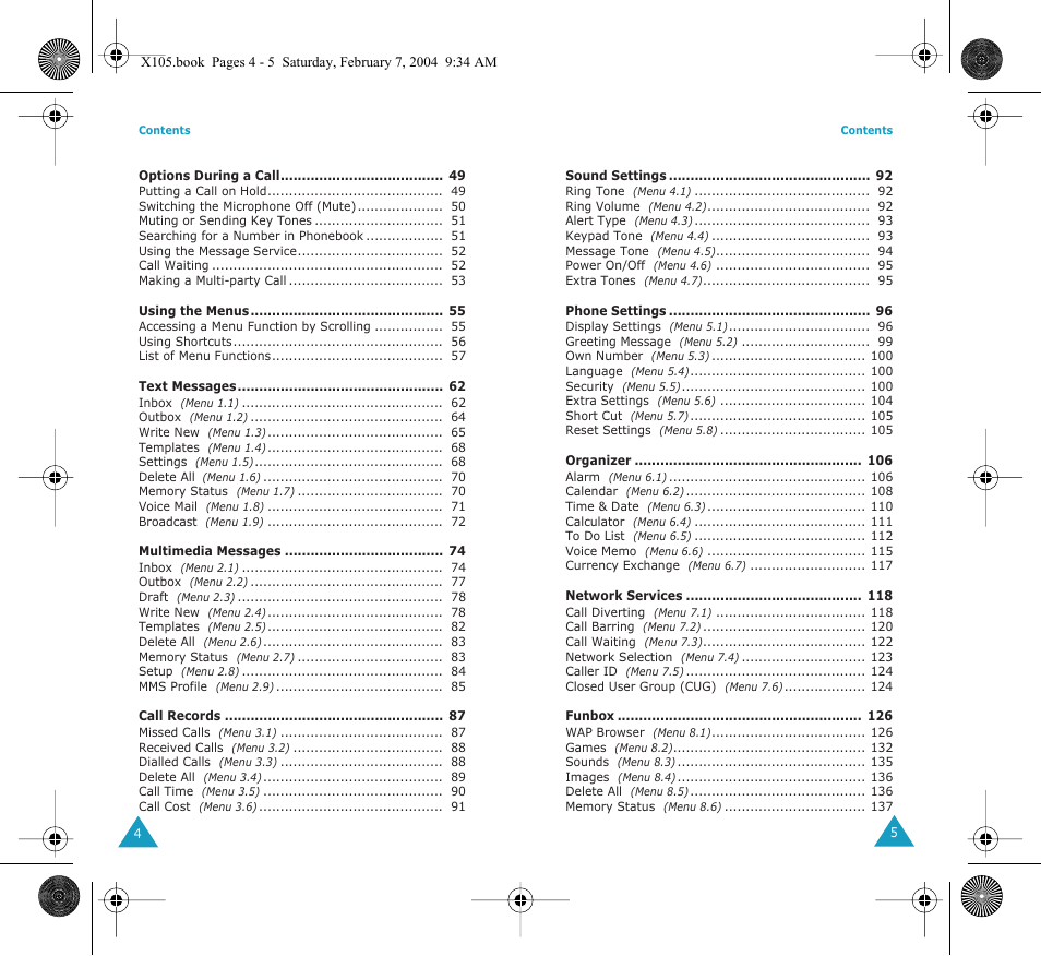 Samsung SGH-X105NBATMB User Manual | Page 3 / 82