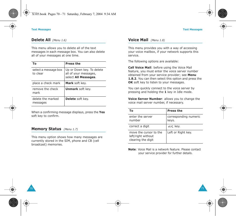 Samsung SGH-X105NBATMB User Manual | Page 38 / 82