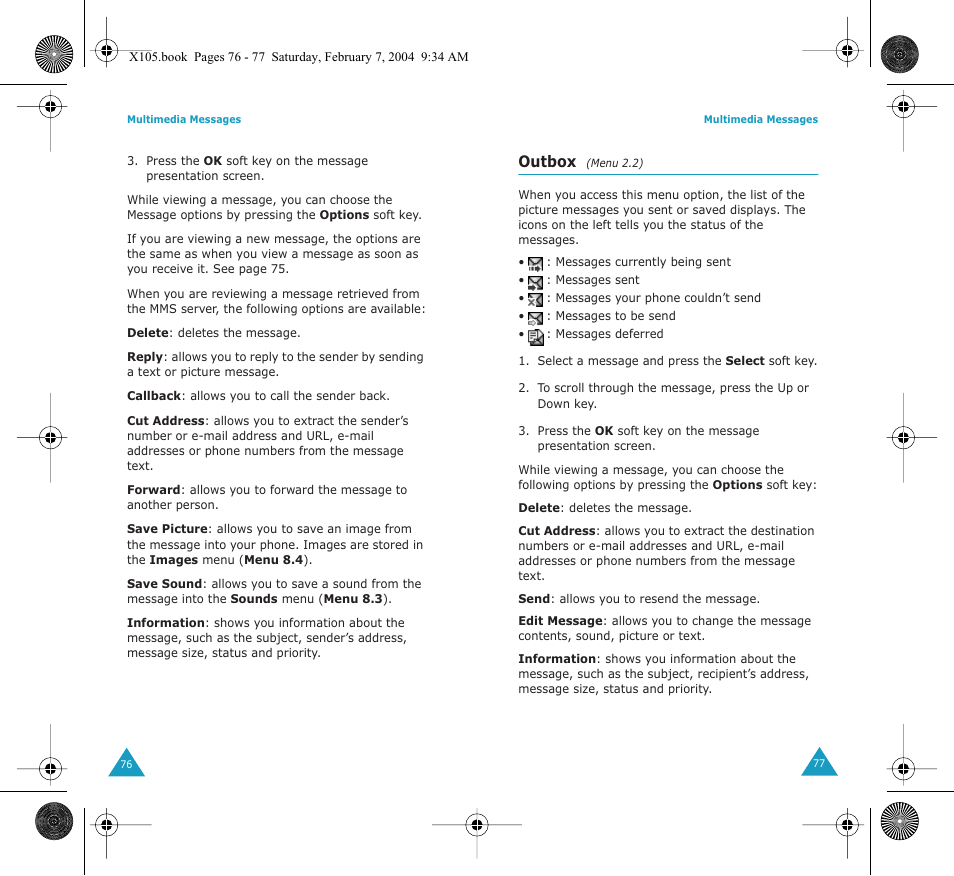 Samsung SGH-X105NBATMB User Manual | Page 41 / 82