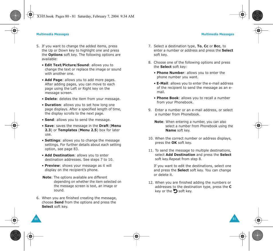 Samsung SGH-X105NBATMB User Manual | Page 43 / 82