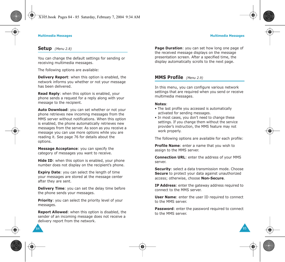 Samsung SGH-X105NBATMB User Manual | Page 45 / 82