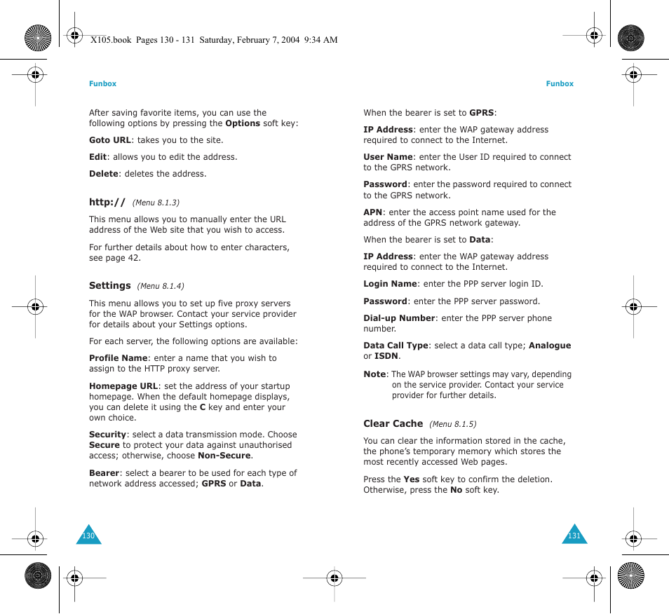 Samsung SGH-X105NBATMB User Manual | Page 68 / 82