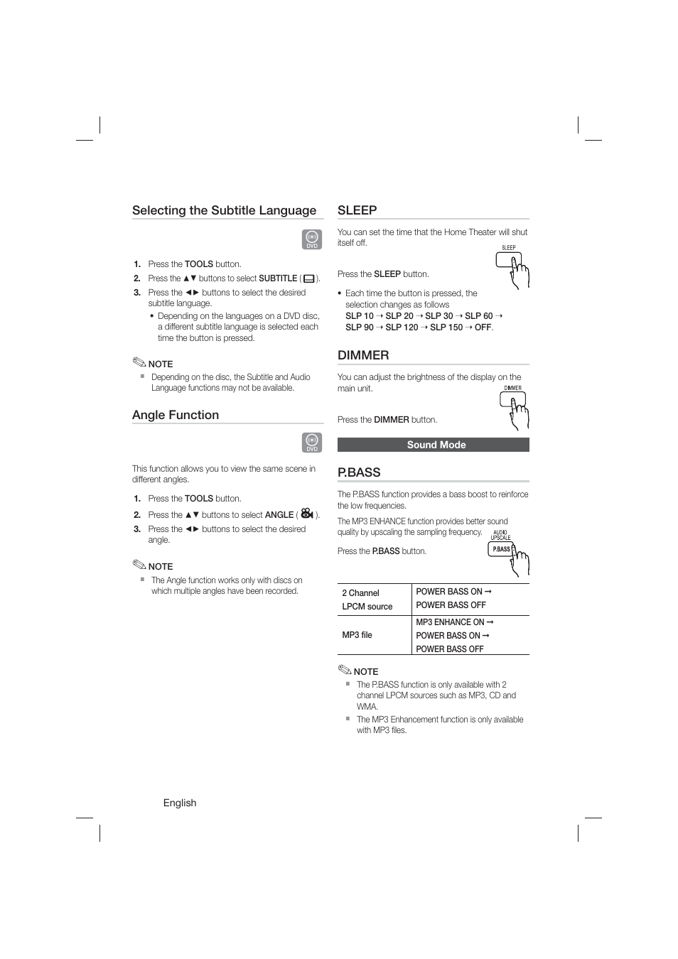 Sound mode | Samsung HT-E550-ZA User Manual | Page 32 / 45