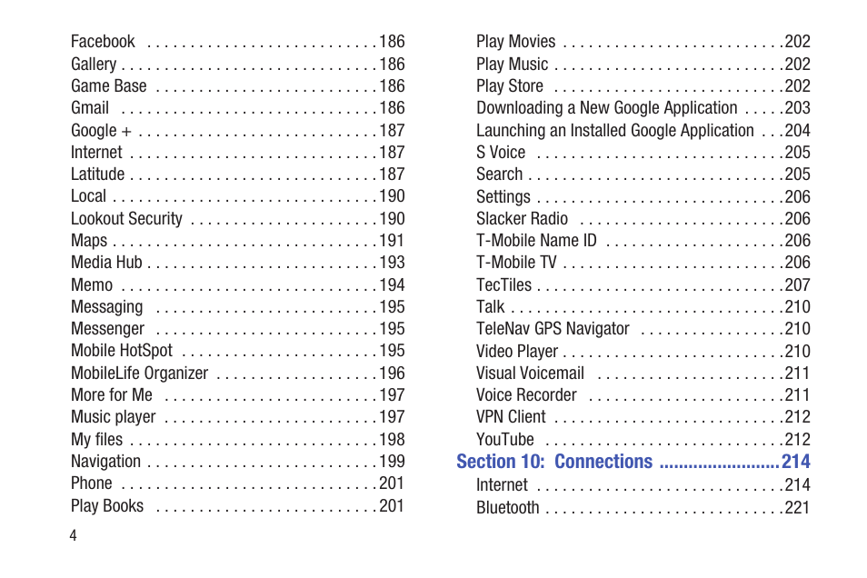 Samsung SGH-T699DABTMB User Manual | Page 10 / 344