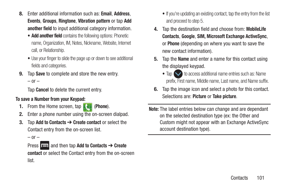 Samsung SGH-T699DABTMB User Manual | Page 107 / 344