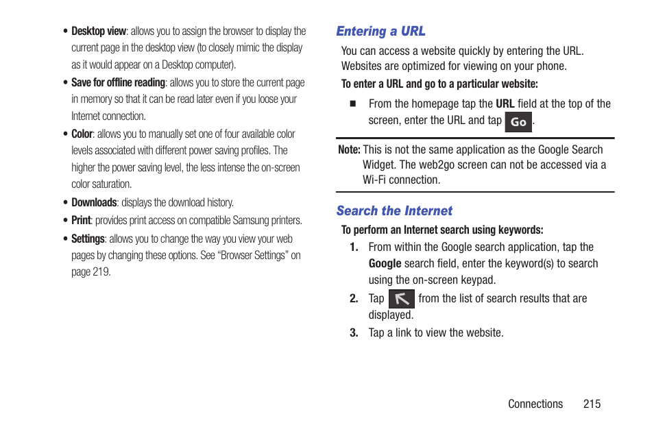 Samsung SGH-T699DABTMB User Manual | Page 221 / 344