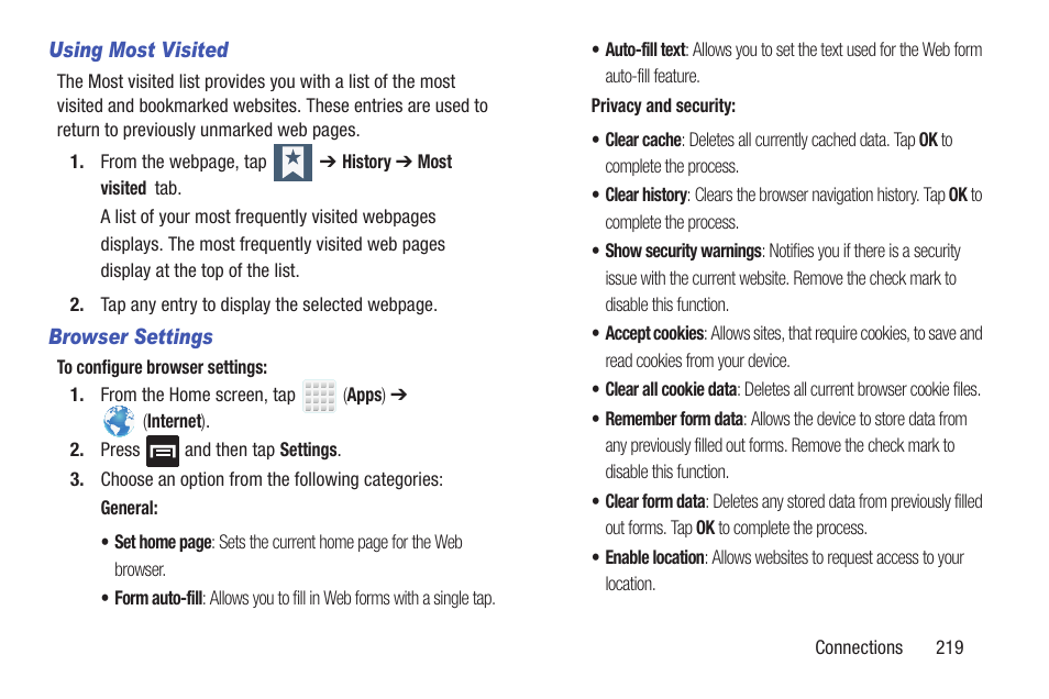 Samsung SGH-T699DABTMB User Manual | Page 225 / 344