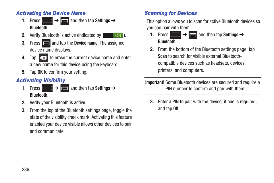 Samsung SGH-T699DABTMB User Manual | Page 242 / 344