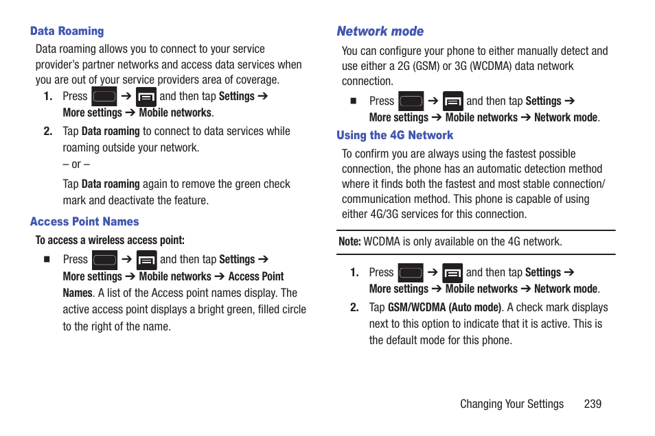 Samsung SGH-T699DABTMB User Manual | Page 245 / 344